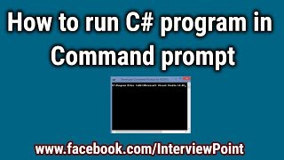 How to Run C#.Net Program in Command Prompt || Run C# program in cmd