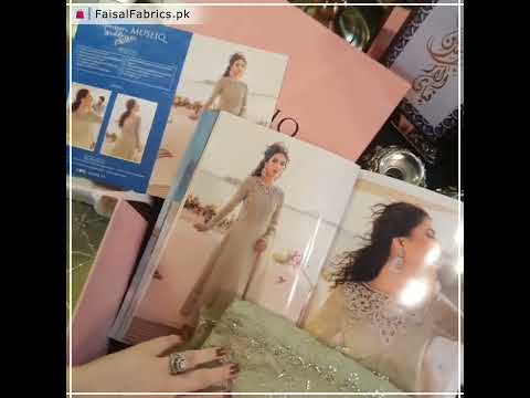 MUSHQ Monsoon Wedding Unstitched Luxury Chiffon 3Pc Suit - MIZZLE