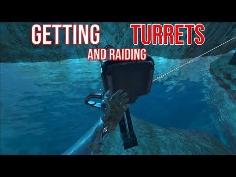 GETTING TURRETS DAY 1 - ARK ISLAND 3-MAN PVP SERVERS #2