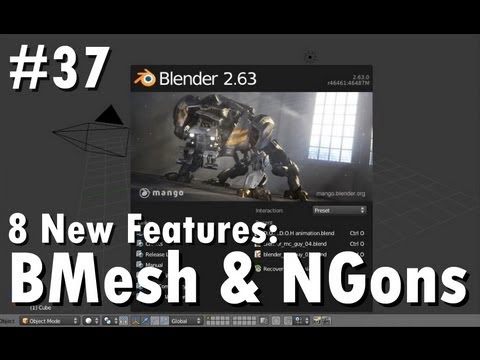 Blender 2.6 Tutorial 37 - BMesh & NGons (8 New Features)