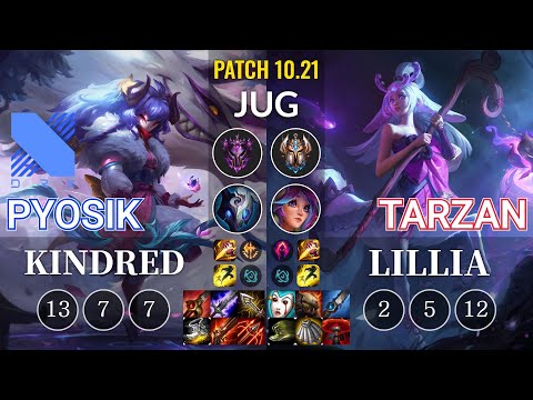 DRX Pyosik Kindred vs Tarzan Lillia Jungle - KR Patch 10.21