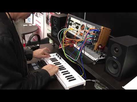 Jordan Rudess playing a Powered By ELK Eurorack prototype running Rack Extension plugins