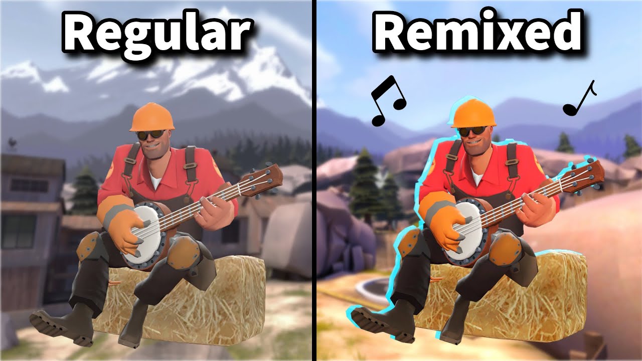 TF2 Taunts: Regular vs Remixed