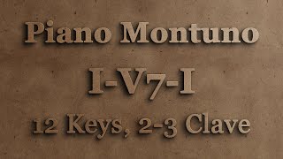 Salsa Piano Montuno (I-V7-I ) in 12 Keys (2-3 Clav