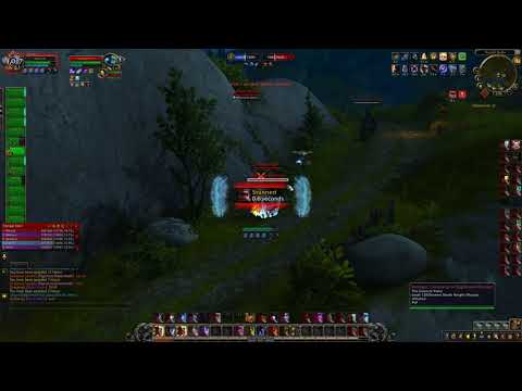 Wife and I shredding on our Death Knights in a Arathi Basin PvP match.