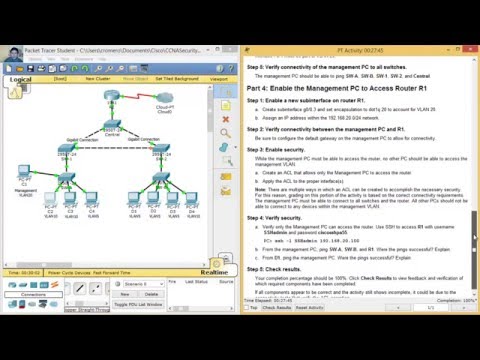 6.3.1.3 Packet Tracer - Layer 2 VLAN Security