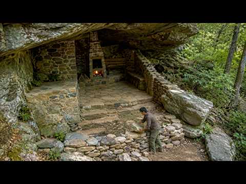 Building a Warm Cave Shelter | Bushcraft Survival, Catch & Cook