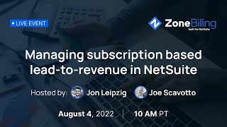 ZoneBilling for NetSuite: Managing subscription based lead-to-revenue 