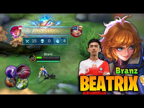 MANIAC! Beatrix Perfect Gameplay [ Top Global Beatrix Best Build ] By BTR Branz - Mobile Legends