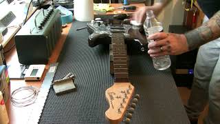 Video thumbnail for Encore [JHS] Vintage Standard Stratocaster [Strat] fret level + set-up... by Fret Friend Guitar Workshop and Luthiery