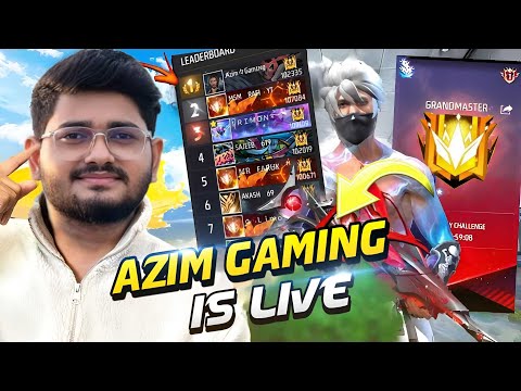 New Rank S49 Grandmaster Top 1 Live Rank Push 😍 #freefire #live #azimgaming