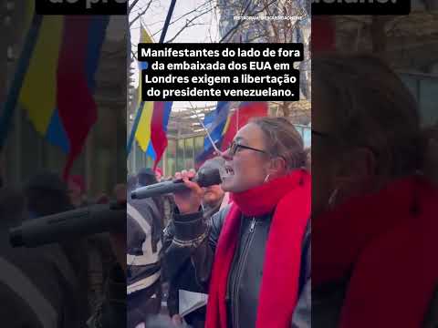 🔥Protest in front of the US embassy in London puts pressure on Trump to release Maduro🔥