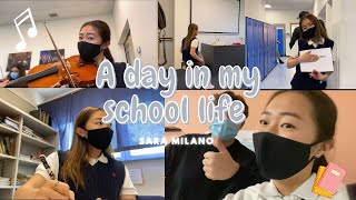 [VLOG] ミラノの高校生活ってどんな感じ？A day in my school life (orchestra, picture day etc...)📝 🎻