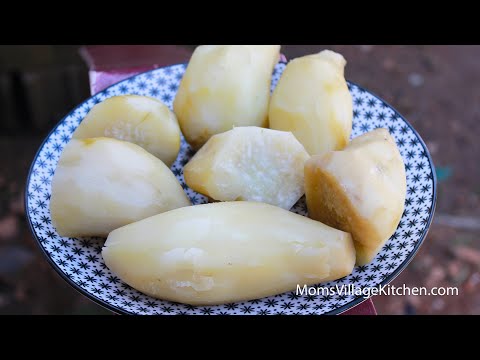 How To Prepare Sweet Potatoes - Lumonde - Ugandan African Food - Mom's Village Kitchen