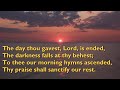 The Day Thou Gavest, Lord, Is Ended (Tune: St Clement - 5vv) [with lyrics for congregations]