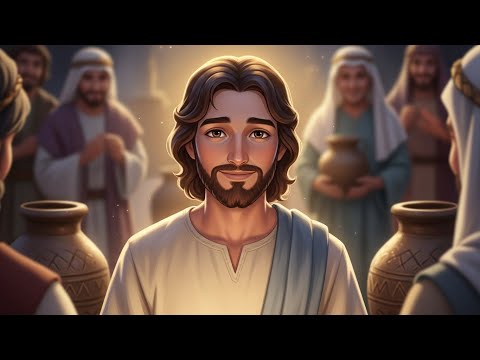 Jesus Transforma Água em Vinho ✨ | História Bíblica Infantil