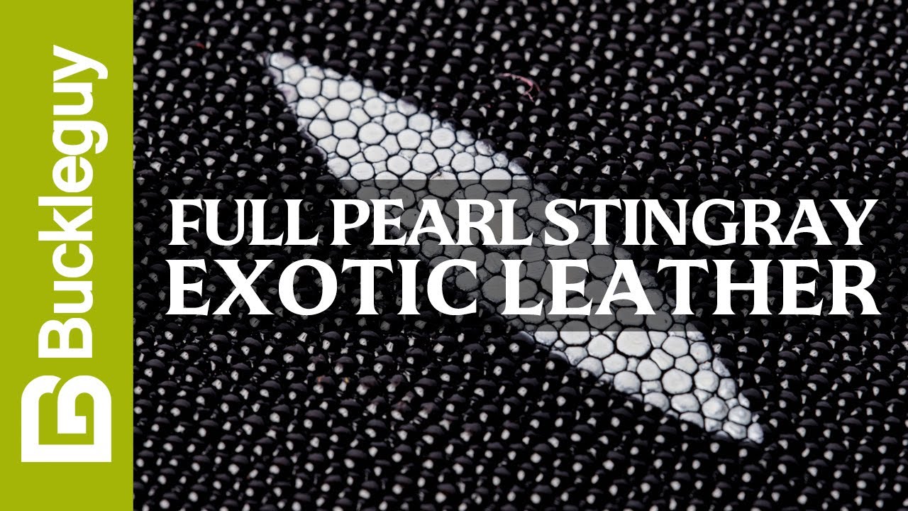 Exotic Leather, Full Pearl Stingray | Full Grain Leather Demo
