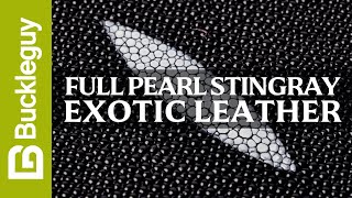 Exotic Leather, Full Pearl Stingray | Full Grain Leather Demo