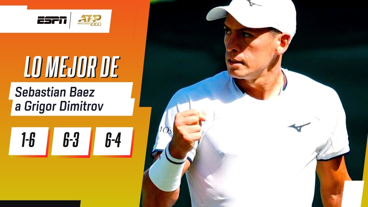 EL ARGENTINO SEBASTIÁN BÁEZ REMONTÓ Y DERROTÓ A DIMITROV EN LA PRIMERA RONDA DE CINCINNATI | RESUMEN
