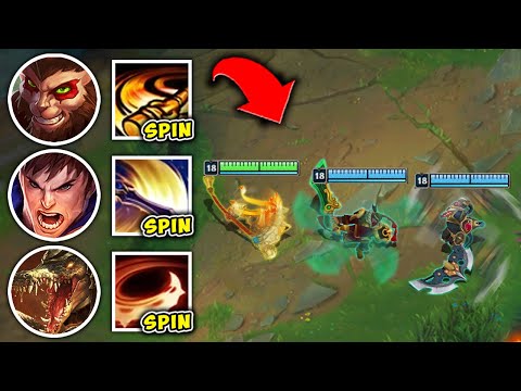 WE PLAYED THE SPIN TO WIN COMP AND AOE MELTED EVERYONE - League of Legends