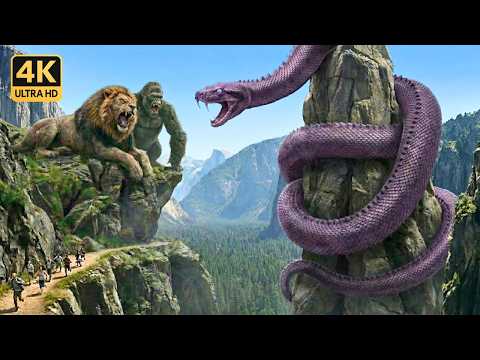 KING KONG and LION vs. TITANOBOA SNAKE: Final Battle to Save National Park | King Kong Movie