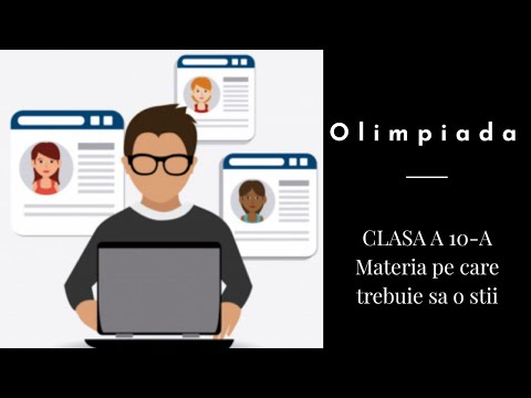 OLIMPIADA clasa a 10-a | Materia pe care trebuie sa o inveti