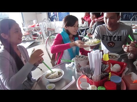 Breakfast along national road 3 to Kampot Province in Cambodia
