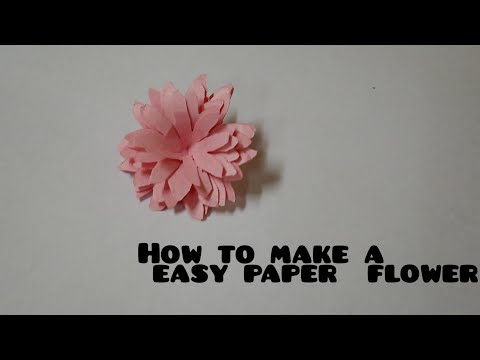 how to make a easy paper flower/beautiful flowers making