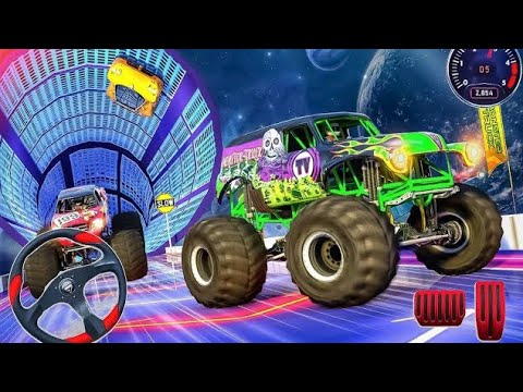 US Monster Truck Mega Ramp Extreme Racing - Impossible GT Car Stunts Driving - Android GamePlay