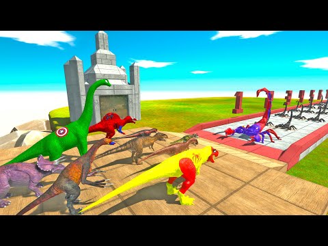 CARNIVORE DINOSAURS vs SCORPIONS DEATH TRAP MISSION - ARBS