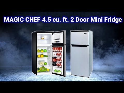 4.5 Cu. Ft. Magic Chef Mini Refrigerator Stainless Look with Freezer | Unboxing