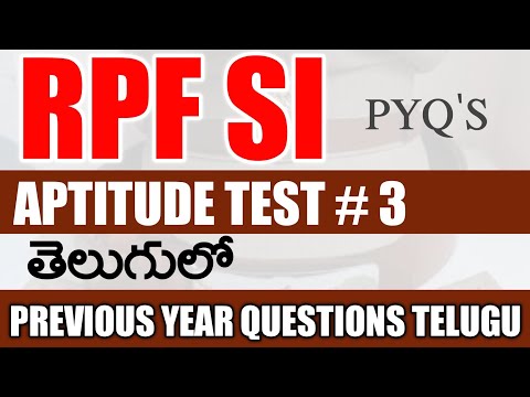 RPF SI Aptitude