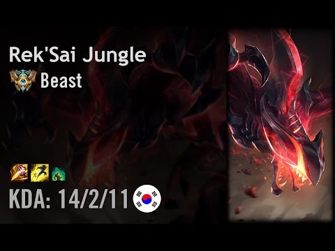 Rek'Sai Jungle vs Graves - Beast - KR Challenger Patch 6.10