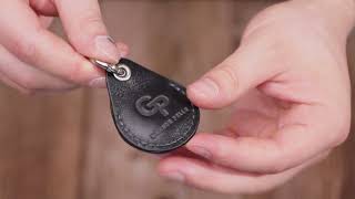 Шкіряний брелок-тримач для Apple AirTag Grande Pelle 11616 чорний