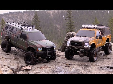 Team Tamiya F-350 head into the swamps of Kananaskis Scale Town - RC CWR