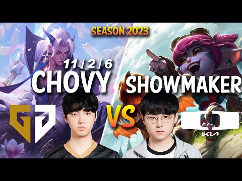 GEN Chovy vs DK Showmaker - Chovy YONE vs Showmaker TRISTANA Mid - Patch 13.18 KR Ranked
