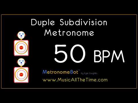 Duple subdivision metronome at 50 BPM MetronomeBot