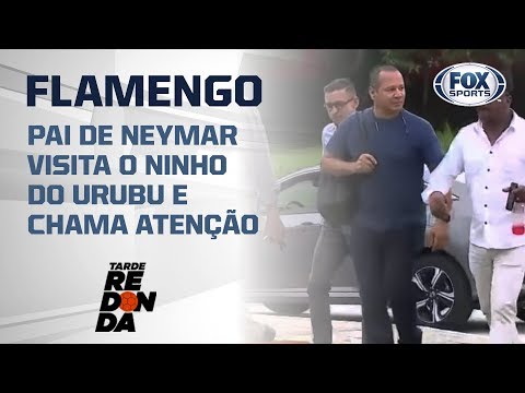 PAI DE NEYMAR VISITA O CT DO FLAMENGO E CHAMA ATENÇÃO