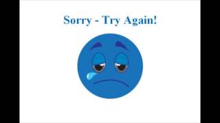 Sorry - Try Again!