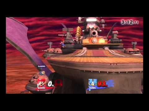 Super Smash Brothers Wii U  March Tourney Captain Retro (Mario) vs. Mellow (Sonic)