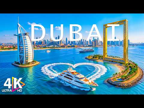 Dubai 4K 🇦🇪 Aerial Views of Iconic Skyscrapers & Desert Landscapes