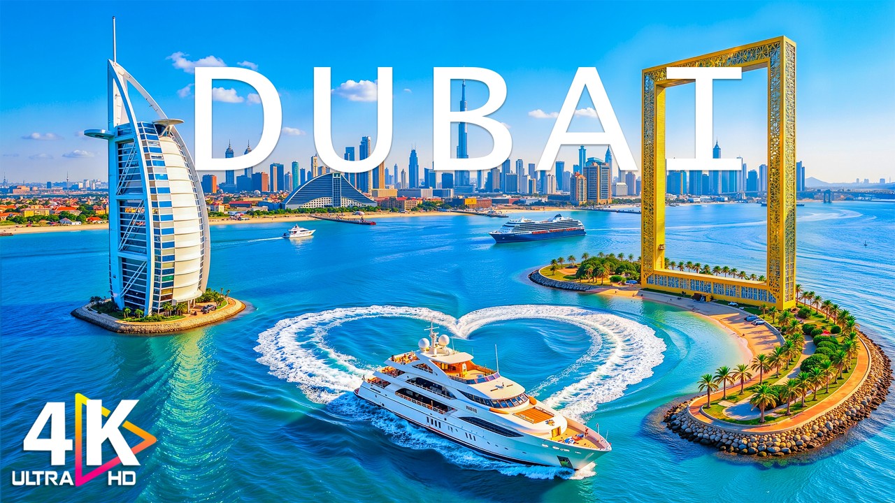 Dubai 4K 🇦🇪 Aerial Views of Iconic Skyscrapers & Desert Landscapes