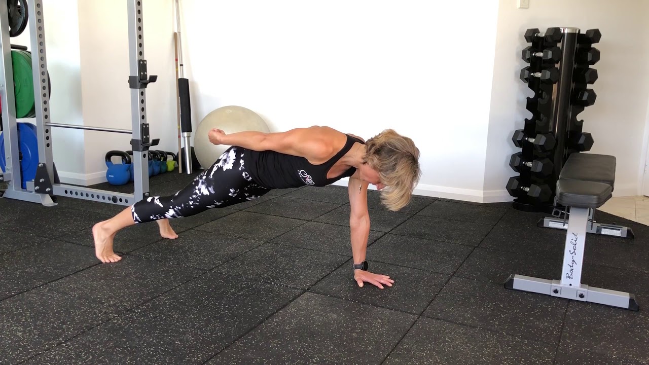 Single arm plank on hands