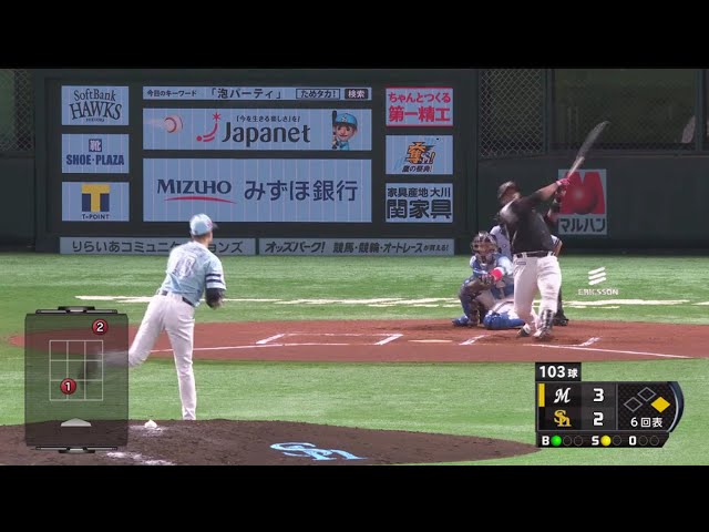 【6回表】2打席連続!! マリーンズ・井上の豪快な特大ホームラン!! 2019/7/25 H-M