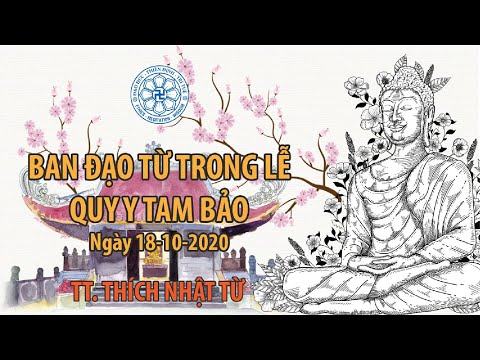 Thầy Nhật Từ ban đạo từ trong Lễ Quy y Tam bảo