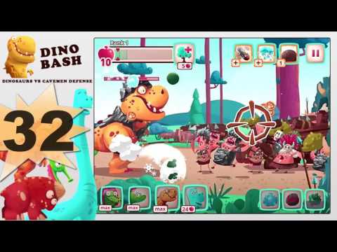 Dino Bash Dinosaurs vs Cavemen Defense EP 32 Levels 91,92,93