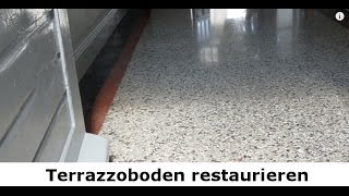 Terrazzo schleifen - Terrazzoboden restaurieren - Terrazzo Fliesen Berlin vom Steindoktor