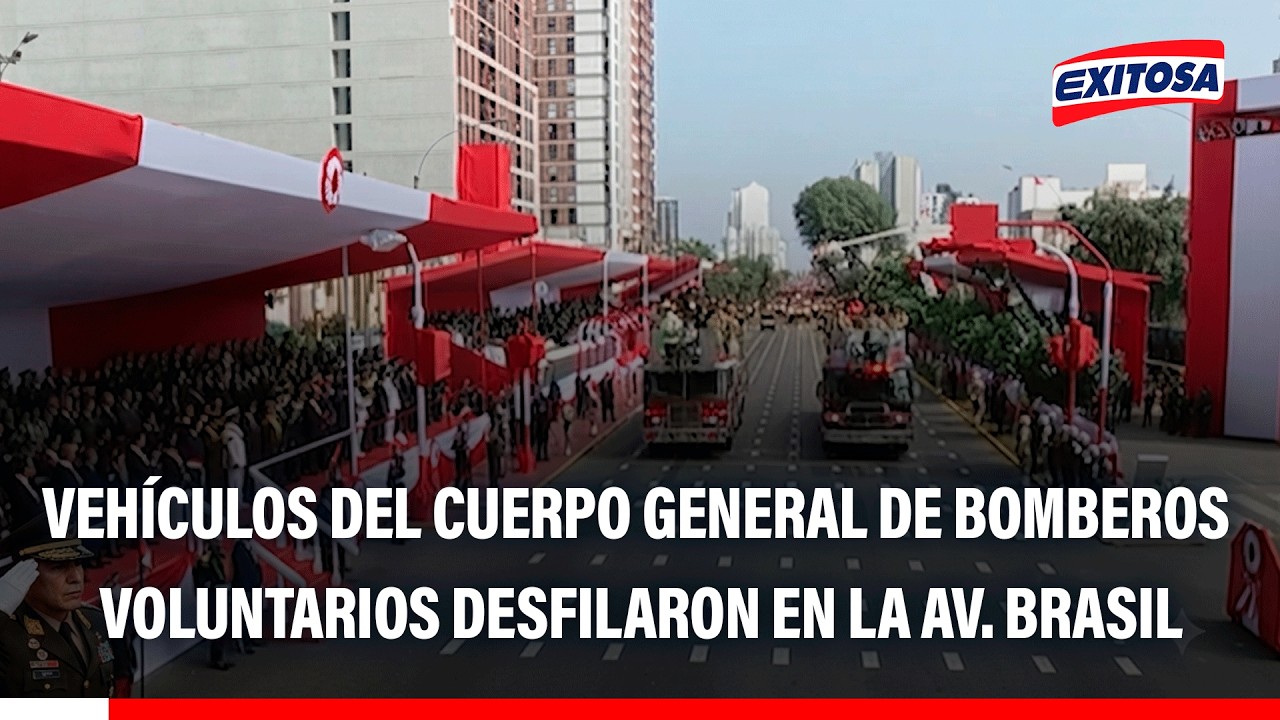 🔴🔵 Pese a la controversia, Bomberos Voluntarios desfilaron en la Parada Militar