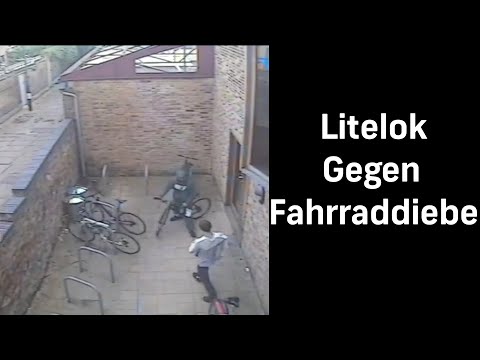 Fahrrad Diebe Scheitern- Sie konnten das Litelok Fahrradschloss nicht knacken. Auf Kamera erwischt!