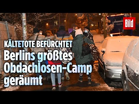 100 Obdachlose vor Kältetod gerettet – Camp in Berlin-Lichtenberg geräumt